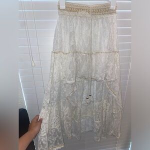 Lace high-low skirt from Greece